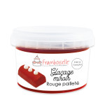 Glaçage miroir prêt à l'emploi rouge pailleté 300g réf.FRA9098