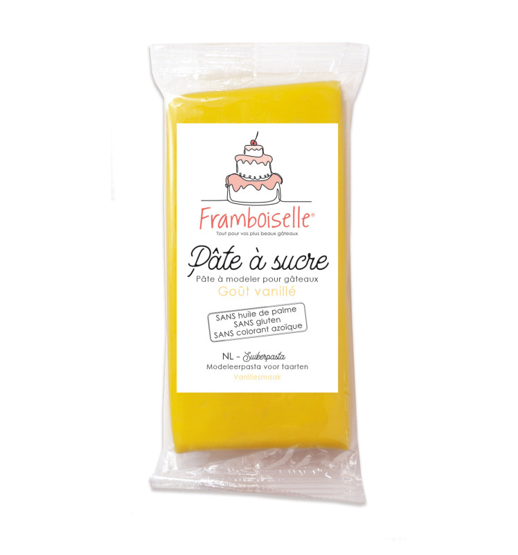 Sachet pâte à sucre jaune 250 g