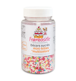 Pot décors sucrés mini billes muticolore 80g
