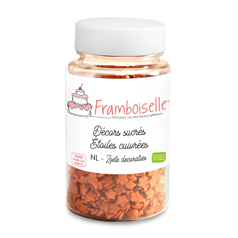 Pot décors sucrés Étoiles dorées 55g