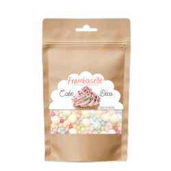 Sachet de décors sucrés bubbles multicolores 70g - Framboiselle