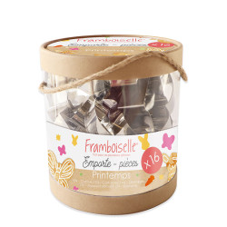 Seau 16 découpoirs Printemps - Framboiselle