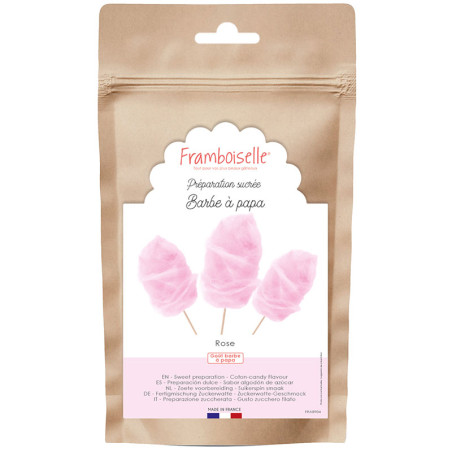 Préparation sucrée rose arôme barbe à papa 1kg
