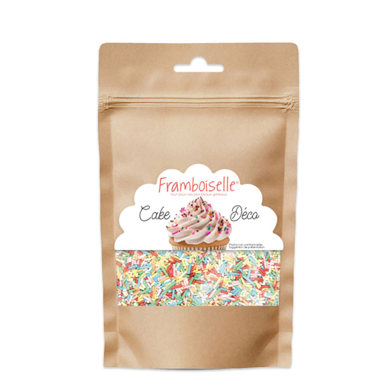 Décors sucrés vermicelles multicolores 80g