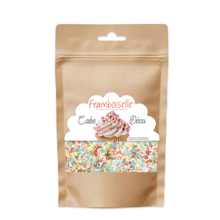 Décors sucrés vermicelles multicolores 80g