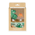 Kit déco Dinosaure pour cupcakes avec 24 caissettes en papier et 24 toppers T-Rex et Tricératops