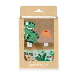 Kit déco Dinosaure pour cupcakes avec 24 caissettes en papier et 24 toppers T-Rex et Tricératops