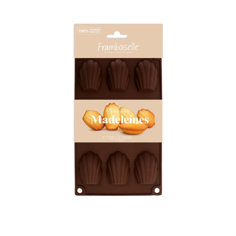 Moule en silicone pour 9 Madeleines chocolat