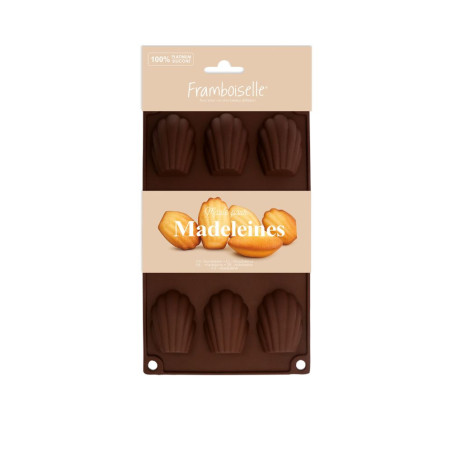 Moule en silicone pour 9 Madeleines chocolat