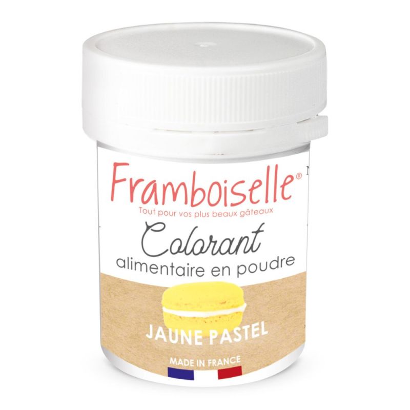Colorant en poudre artificiel jaune pastel