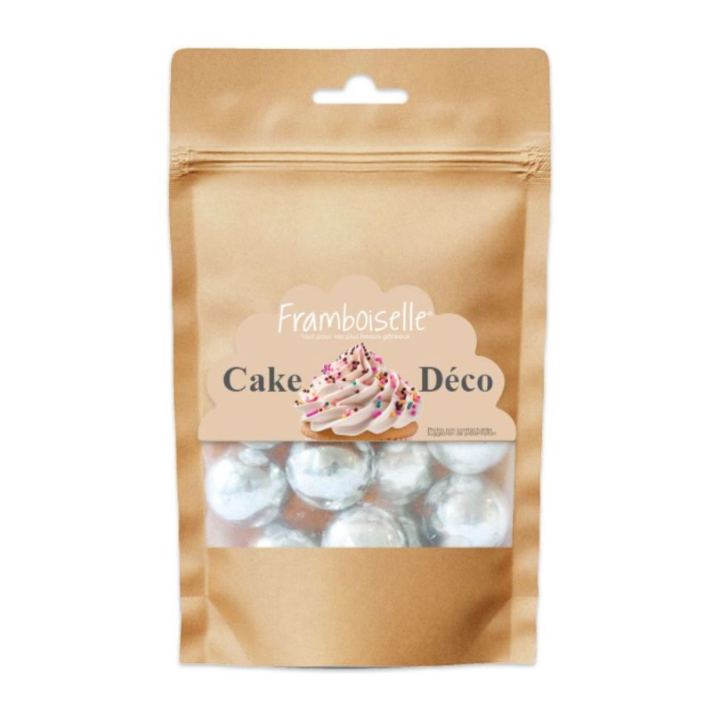 Décoration perle choco argentée