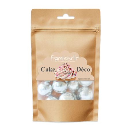 Décoration perle choco argentée
