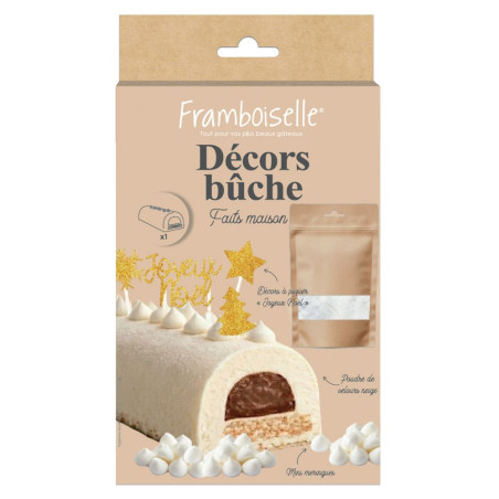 Kit décoration simple bûche de Noël