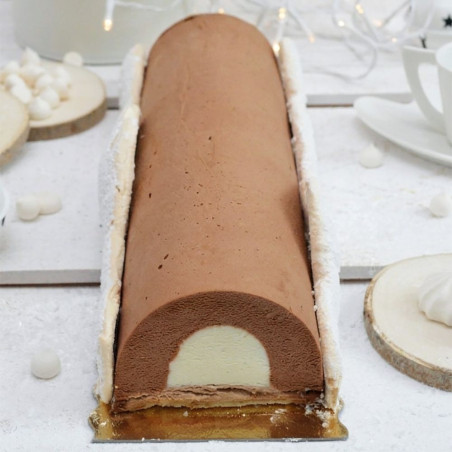 Ambiance moule silicone bûche de Noël 25cm