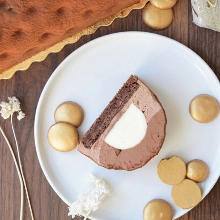 Ambiance insert bûche de Noël 25cm