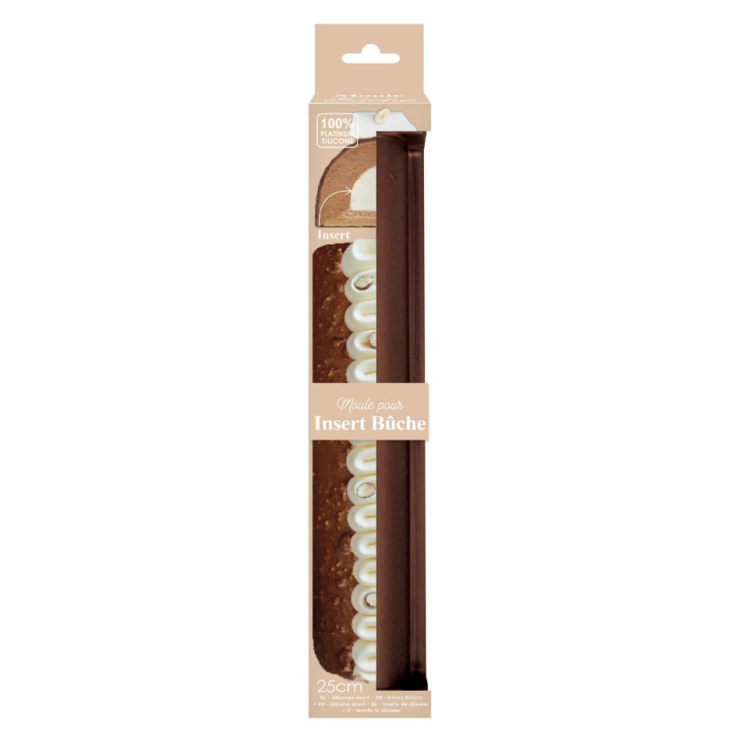 Moule insert bûche de Noël en silicone - 25cm