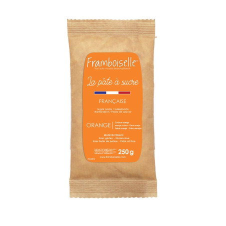 Sachet pâte à sucre orange 250g FRA8894