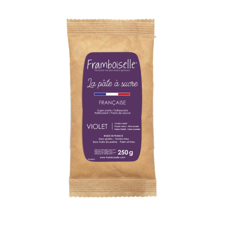 Sachet pâte à sucre violet 250g FRA8893