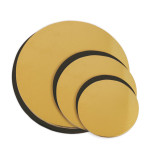 6 supports fins à gâteaux or/noir 14, 18 et 22 cm