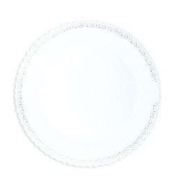 Plat dentelle rond blanc 32 cm FRA9060