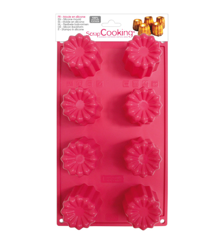 Moule à gâteaux silicone 8 cannelés réf.3131